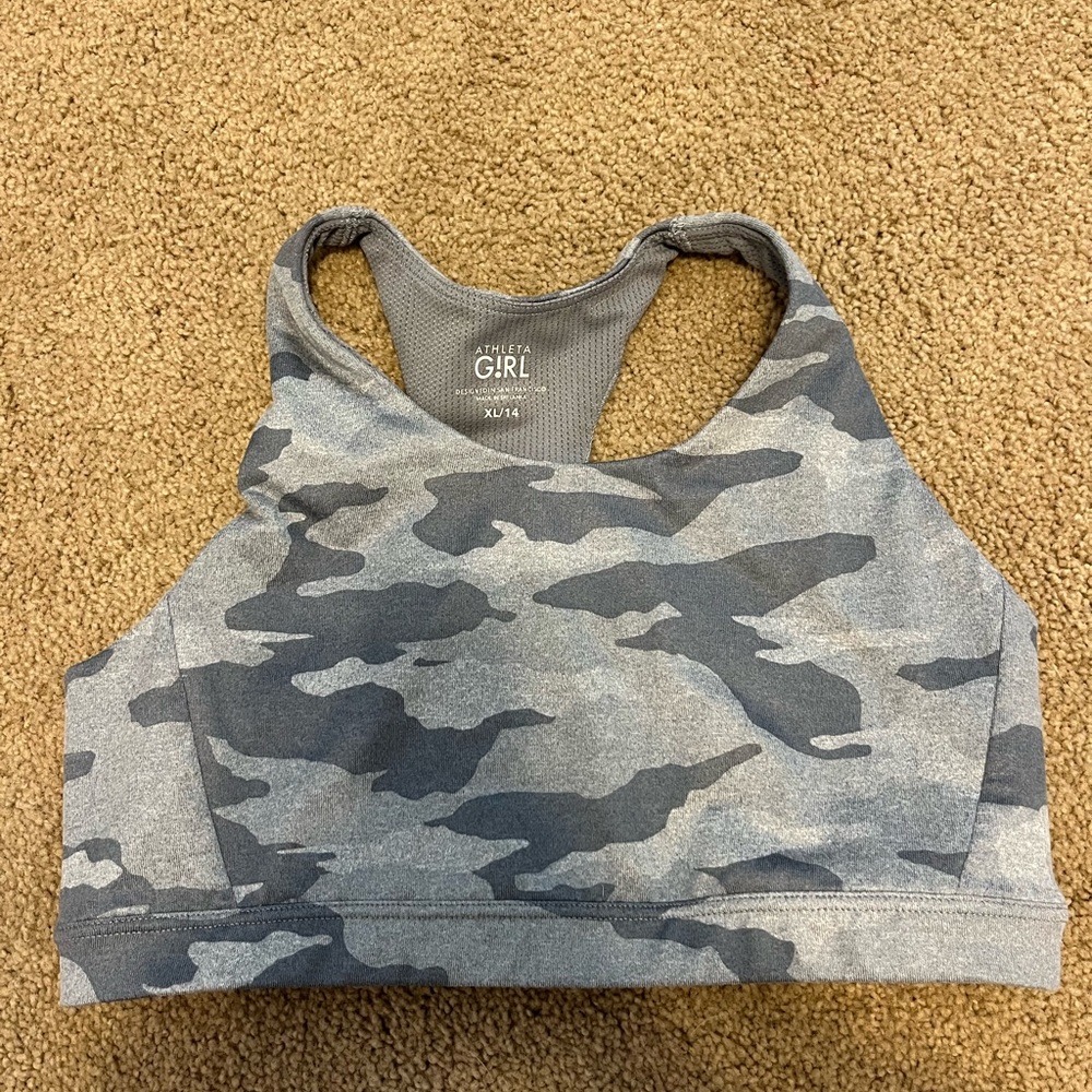 Athleta Girl camo bra size XL/14